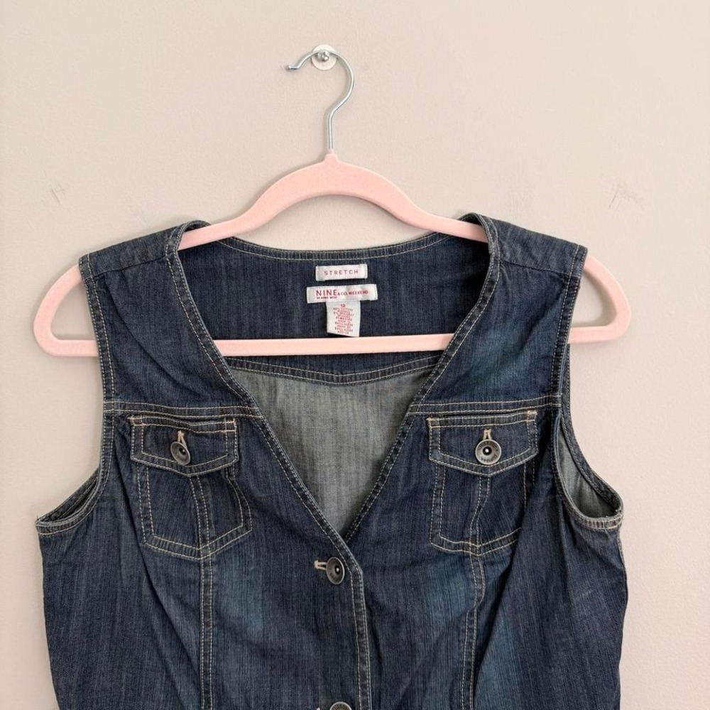 Y2K NINE & CO DENIM VEST - Picture 3 of 6